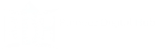 Rameez Digital Hub white logo – Global Digital Marketing and SEO Agency
